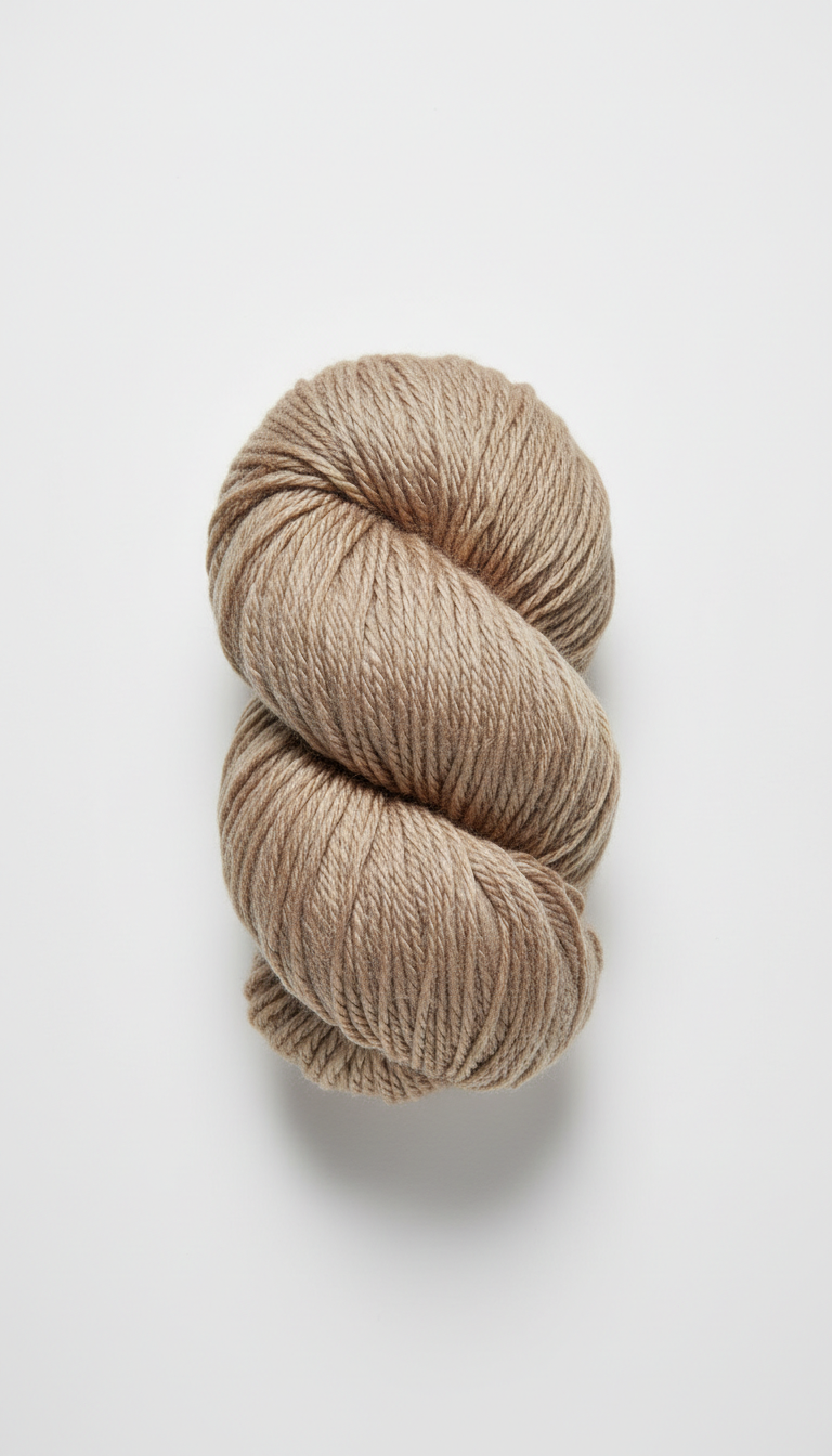 Warm Taupe Alpaca Yarn Skein