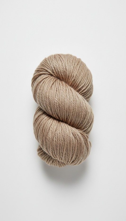 Warm Taupe Alpaca Yarn Skein